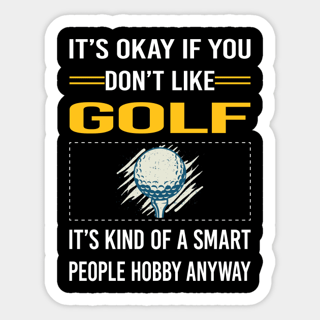 Funny Smart People Golf Golfing Golfer Sticker by Happy Life